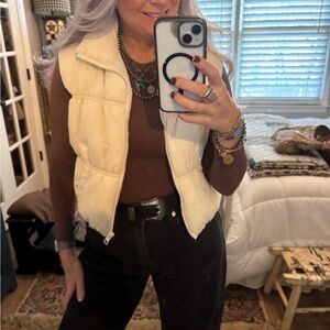 Love Tree cream  Puffer Vest